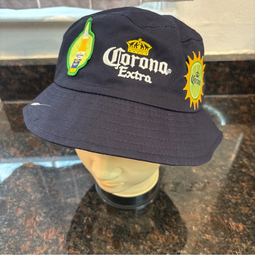 Corona Extra Navy Bucket Hat with Patches rare!!!